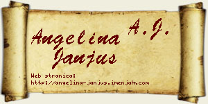 Angelina Janjuš vizit kartica